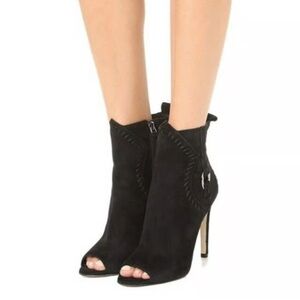 Rebecca Minkoff Black Suede Heeled Boots